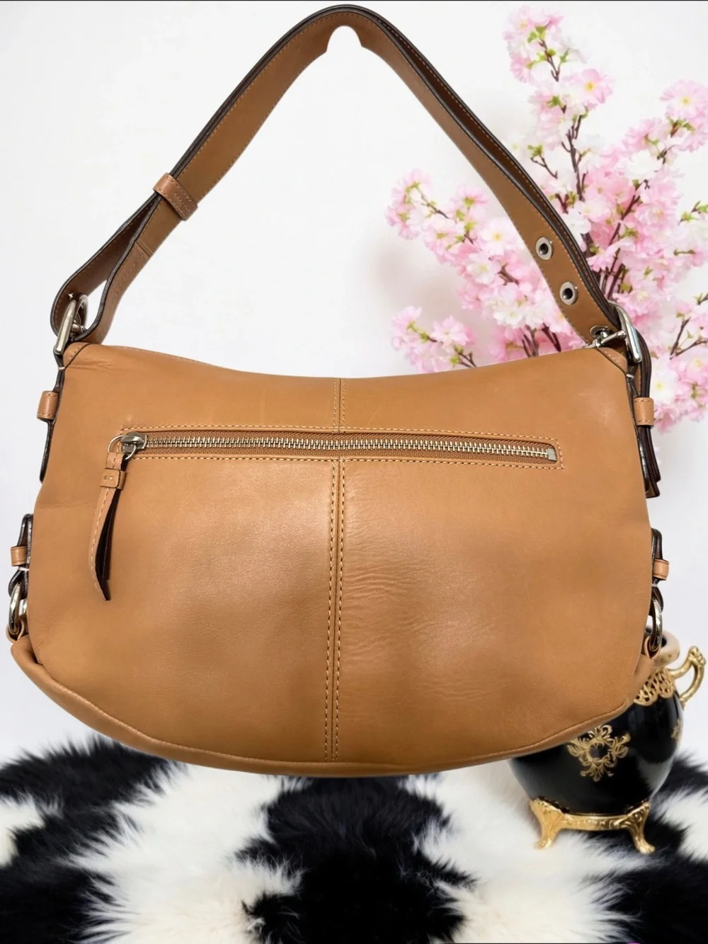 COACH LEGACY LEATHER FLAP SHOULDER BAG